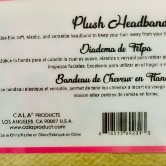 Pink Plush Headband for teens or adults - Picture 4 of 5